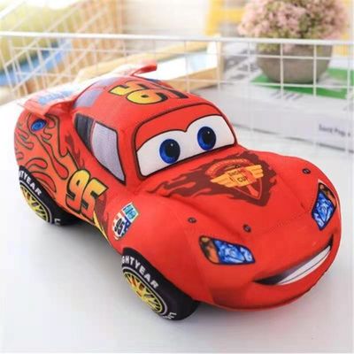 25cm kundenspezifische Karikatur angefülltes Auto-rotes McQueen-Auto Toy Printing Logo