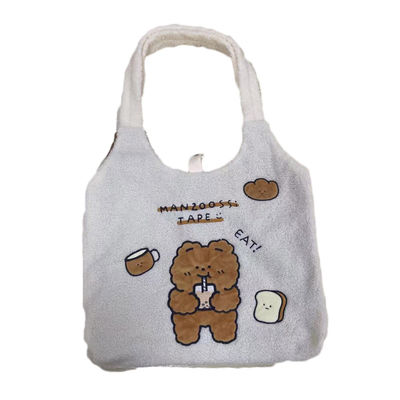 Eine Schulter-Einkaufsangefüllte Bärn-Rucksack-kundenspezifische Plüsch-Tasche japanisches Harajuku
