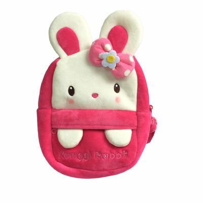 Karikatur-Kaninchen-Plüsch-Rucksack-nette Plüsch-Taschen-Kinder Mini Schoolbag Soems rosa