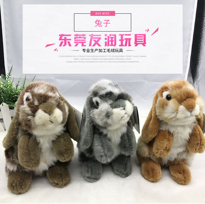 30cm hoher Simulations-Kaninchen-Plüsch-Puppen-Gray Stuffed Bunny Valentine-' s-Tagesgeschenk