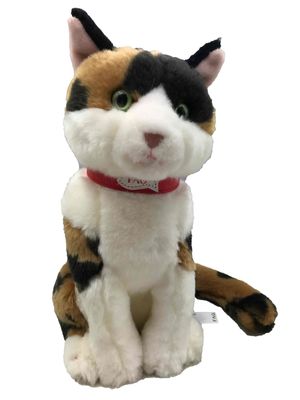 Grey And White Cat Stuffed-Tierplüsch spielt weiches Gewebe-Valentinstag-Geschenk