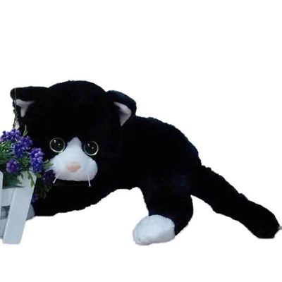 40CM Schwarzweiss--Cat Stuffed Animal Polyester-Tierplüsch-Spielwaren 100%