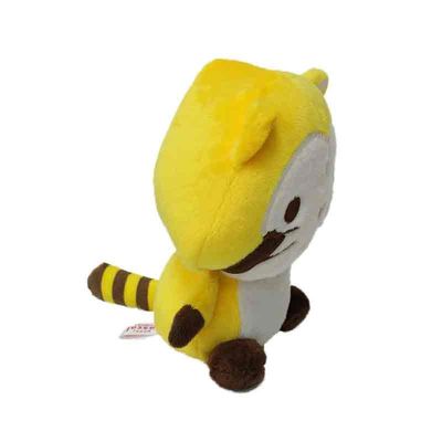 25cm Stickerei-kundenspezifische Tierplüsch-Spielwaren-gelbes Zibet Cat Stuffed Animal