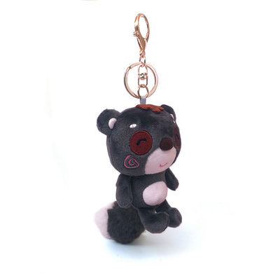 10cm Mini Black Plush Teddy Bear Schlüsselkettentasche hängendes Soem