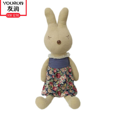 Breathable Bunny Stuffed Plush Toys Floral-Rock-Kaninchen-weiches Spielzeug
