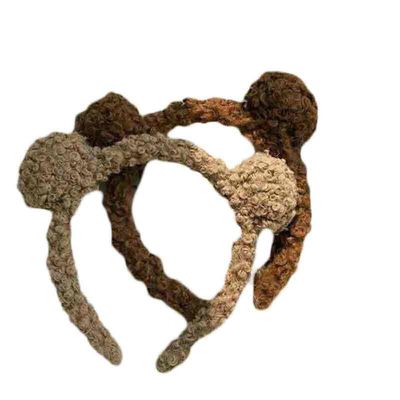 Weibliches Gleitschutzbärn-Ohr-Plüsch-Haarnadel-Gesichts-waschendes Plüsch-Stirnband