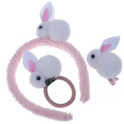 Soem-Kaninchen-Plüsch-Stirnband Chiliren Haar-Seil-Kopfschmuck weicher Toy Accessories