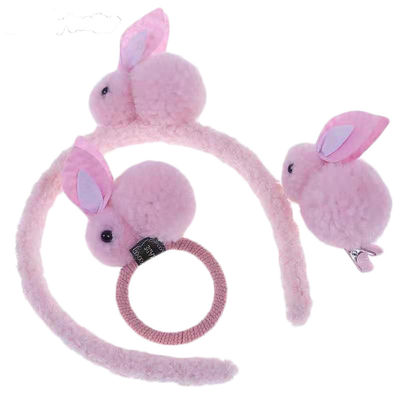 Soem-Kaninchen-Plüsch-Stirnband Chiliren Haar-Seil-Kopfschmuck weicher Toy Accessories