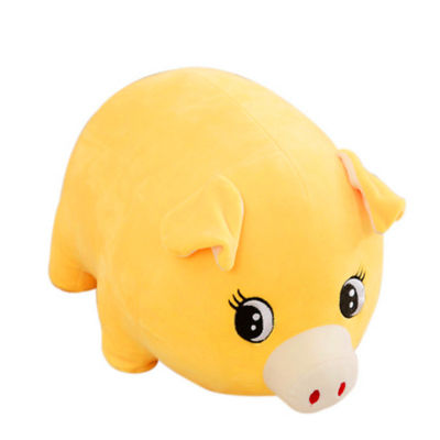 30cm Polyester-rosa gelbes Schwein füllte Plüsch-Spielwaren-großes Haustier-Schlaf-Kissen an