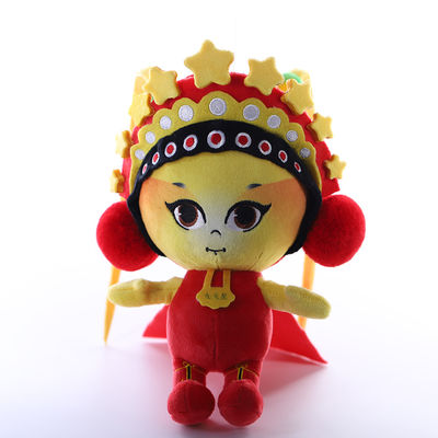 35cm rote chinesische Oper stellt Puppen-Plüsch-Spielwaren ISO9001 dar
