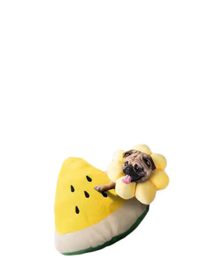 Pizza formte angefüllten Hund, den Toy Vocal Pet Molars Plush 100% pp. Baumwolle spielt