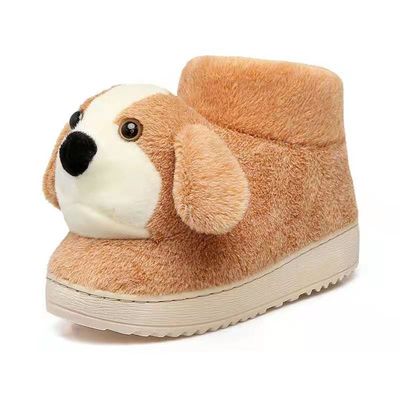 Plüsch-Tierpantoffel mit Ferse