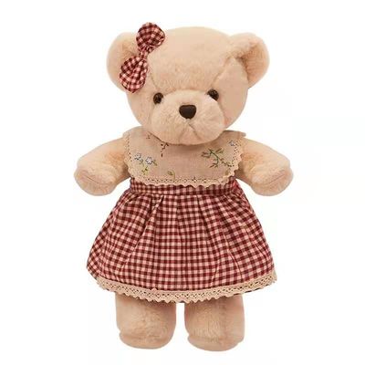 Rotes Plaid-Rock-knuddeliges Teddy Bear Soft Toy Bear 30cm Soem