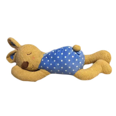 40cm weicher Tierplüsch spielt Schlafenkaninchen-Plüsch-Kissen-Kaffee oder Rosa