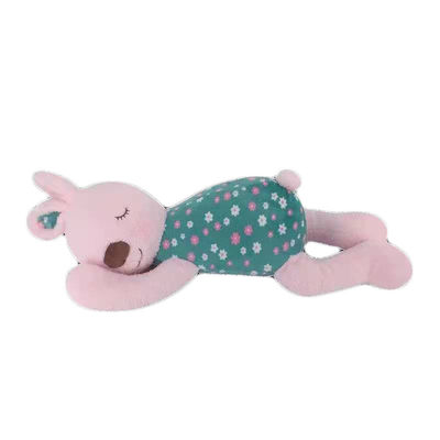 40cm weicher Tierplüsch spielt Schlafenkaninchen-Plüsch-Kissen-Kaffee oder Rosa