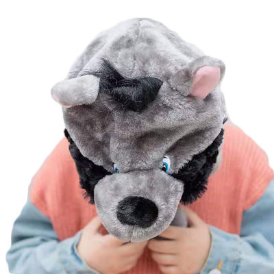 Gray Wolf Cartoon Animal Plush Hat-Kindergarten-Leistungs-Kopfschmuck-Stützen
