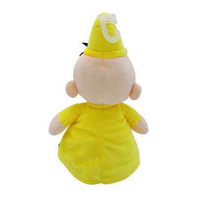 25cm gelbes spielt Clown-Plush Doll Children-' s-Komfort Gutenachtgeschichte-Stützen