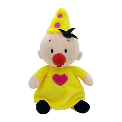 25cm gelbes spielt Clown-Plush Doll Children-' s-Komfort Gutenachtgeschichte-Stützen