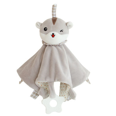 Baumwollkarikatur-Speichel-Plüsch-Toy Non Shedding Animal Shaped-Plüsch-Baby-Speichel-Tuch
