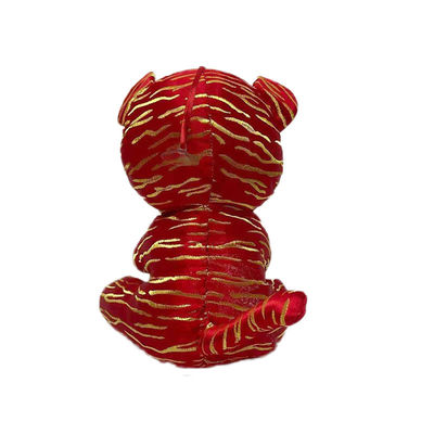 Künstliches chinesische Art-Tiger Plush Doll With Golden-Stickgarn