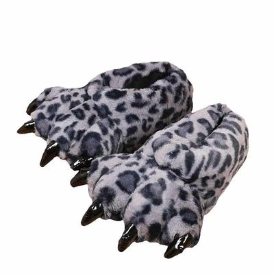 Lebensechter Hauptleopard druckte Plüsch-warme Pelz-Schuhe