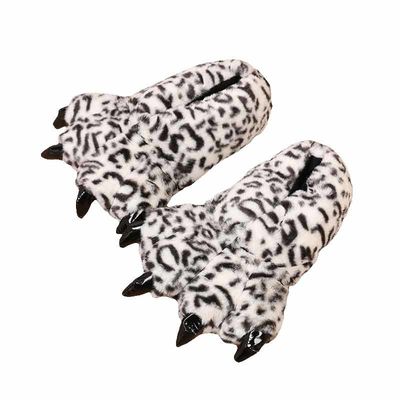 Lebensechter Hauptleopard druckte Plüsch-warme Pelz-Schuhe
