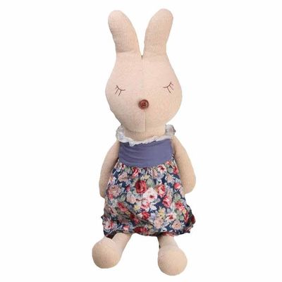 Breathable Bunny Stuffed Plush Toys Floral-Rock-Kaninchen-weiches Spielzeug