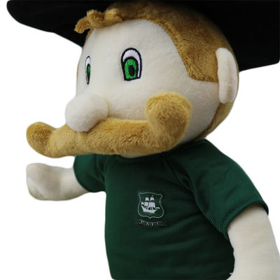 Bärtige Soldat-Cartoon Character Stuffed-Plüsch-Spielwaren