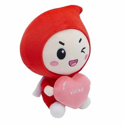EN71 25cm Mini Plush Mascot Toy With druckte Logo