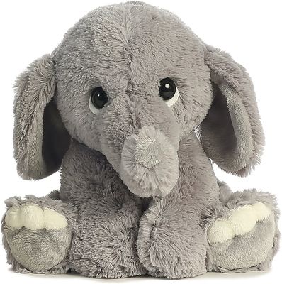 Keine verblassenden Gray Polyester Long Plush Elephant-Spielwaren