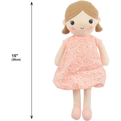 Rock-Karikatur-Mädchen-Plüsch-Puppe 38cm ASTM tragende