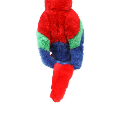 Polyester, der helles rotes Keilschwanzsittich-Plüschtier-Geschenk für Kinderplüschspielwaren anfüllt