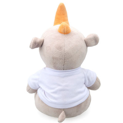 25cm lebensechter Polypropylen-Baumwollfüllungs-Nashorn-Plüsch Toy For Baby