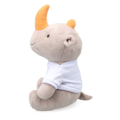 25cm lebensechter Polypropylen-Baumwollfüllungs-Nashorn-Plüsch Toy For Baby