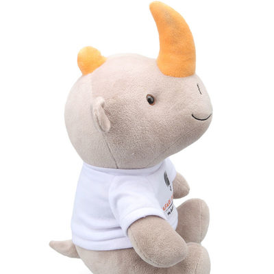 25cm lebensechter Polypropylen-Baumwollfüllungs-Nashorn-Plüsch Toy For Baby