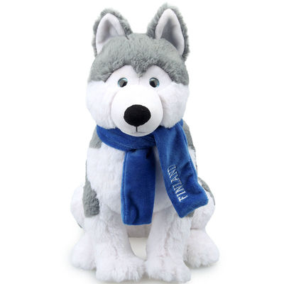 Kurze Plüsch-Simulation Husky Stuffed Toy With Scarf ISO9001