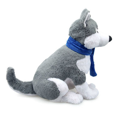 Kurze Plüsch-Simulation Husky Stuffed Toy With Scarf ISO9001