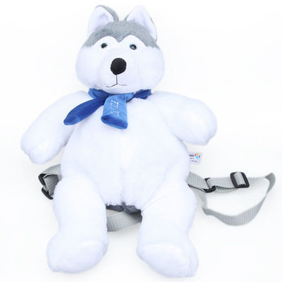 35cm waschbare Farbsichere Karikatur Husky Plush Backpack