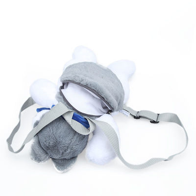 35cm waschbare Farbsichere Karikatur Husky Plush Backpack