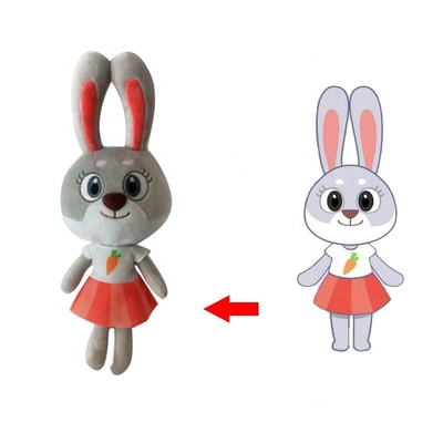 Kawaii-Plüsch füllte Bescheinigung Bunny Toy Withs EN71 an