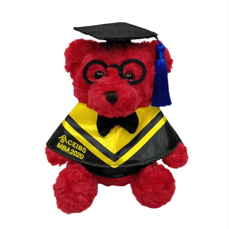 Weiche konforme rote Doctorial Hut-Teddy Bear Plush Toys For-Kinder