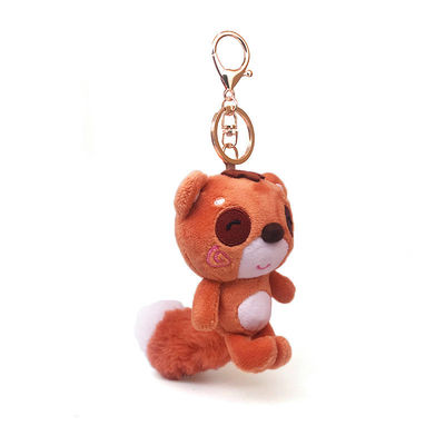 Netter orange Bärn-kundenspezifische frei belegbare Funktionstasten-Kettenplüsch-Spielwaren Mini Stuffed Animal Keychain