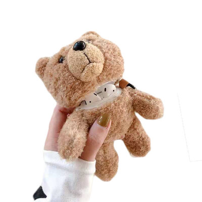 Teddy Bear Doll Apple Wireless-Kopfhörer-schützender Kasten-Plüsch