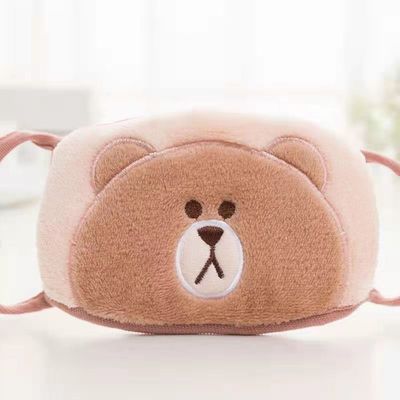 Karikatur-nette reine Baumwollplüsch-Masken-Breathable verdickter kalter Beweis 15cm*9cm
