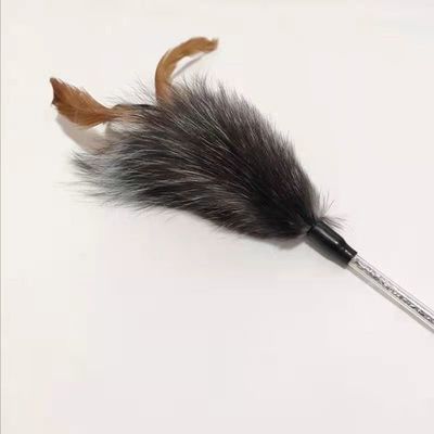 Neckender Haustier-Plüsch Cat Toy Fox Feather Plush Teasing Cat Stick With Handle