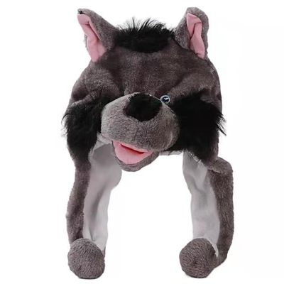 Gray Wolf Cartoon Animal Plush Hat-Kindergarten-Leistungs-Kopfschmuck-Stützen
